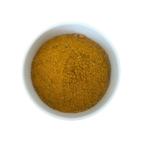 Organic Golden Milk Powder blend with turmeric, ginger, cinnamon, and spices for a soothing, anti-inflammatory drink that promotes digestion and overall wellness.