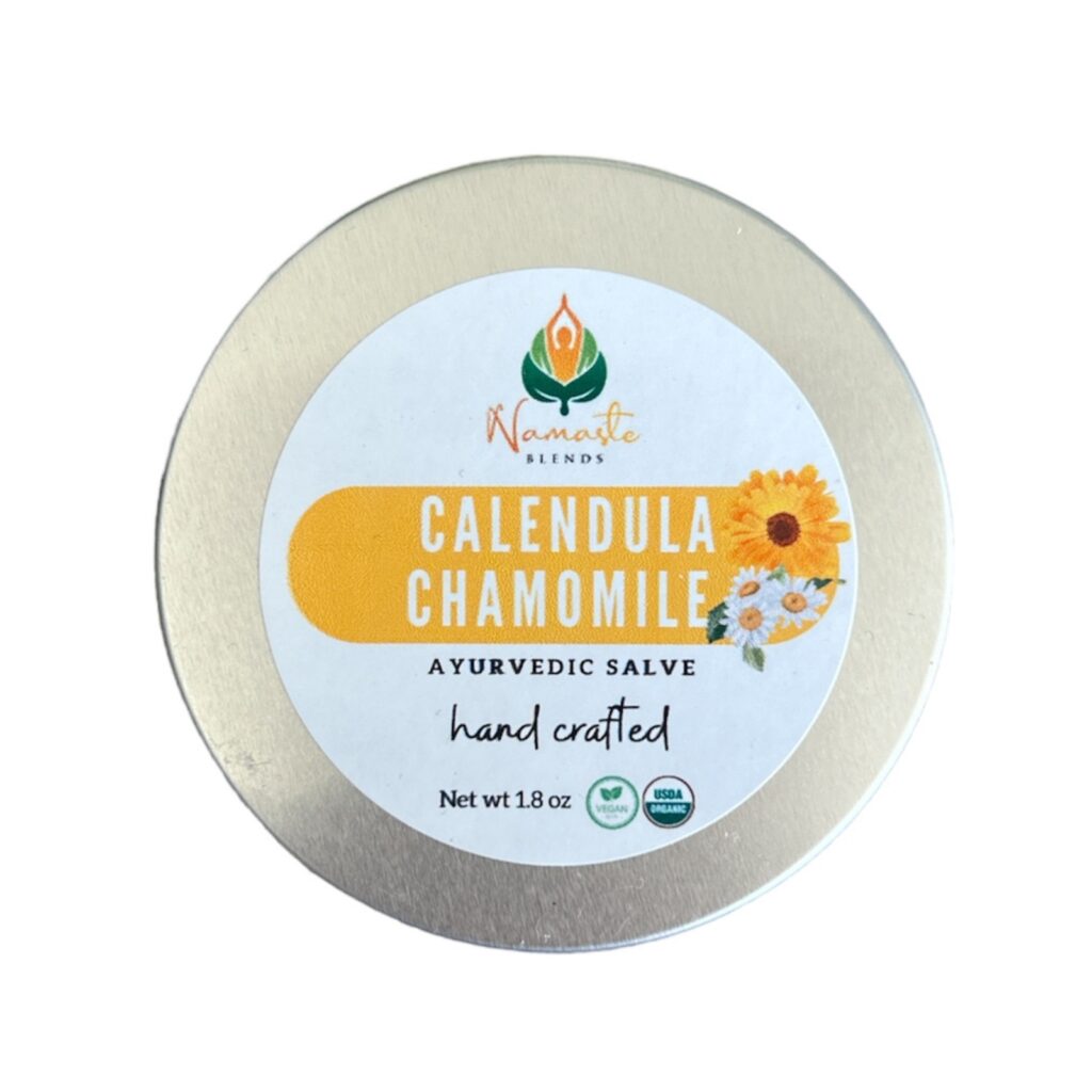 Calendula Chamomile Herbal Healing Skin Balm with calming chamomile and skin-soothing calendula, perfect for a relaxing, rejuvenating bath experience.