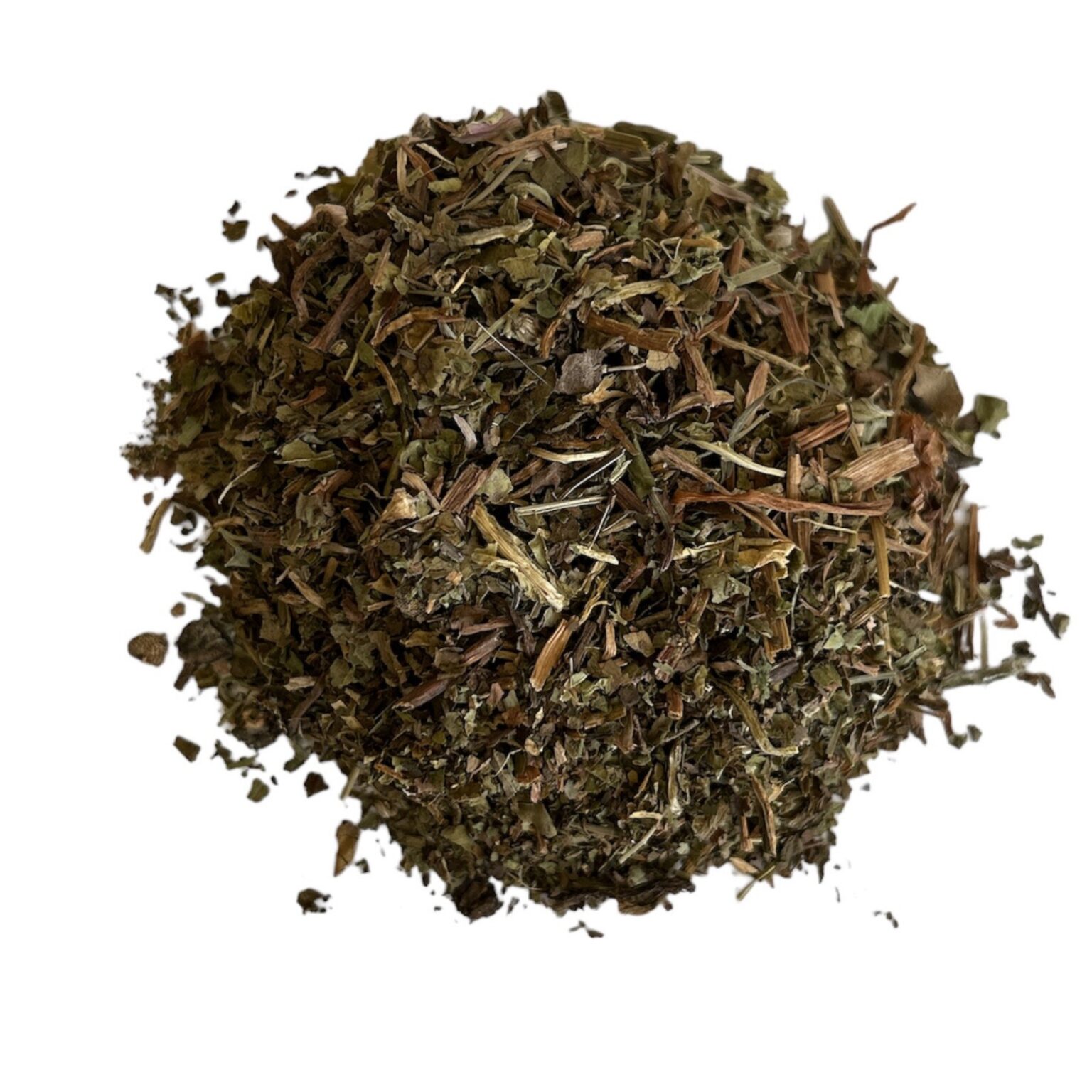 A cup of Tulsi Rama Tea, featuring a soothing herbal blend with sweet, earthy notes, promoting relaxation, stress relief, and overall wellness.