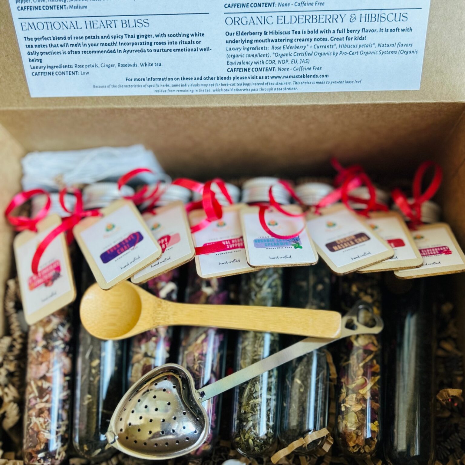 Tea Sampler Gift Box: A beautifully designed box with a curated selection of premium loose leaf teas, offering organic blends and delightful flavors.