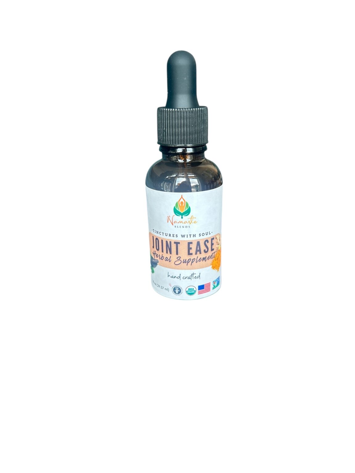 Bottle of Joint Ease Herbal Supplement with anti-inflammatory herbs, designed to support joint mobility, reduce stiffness, and promote natural joint comfort.