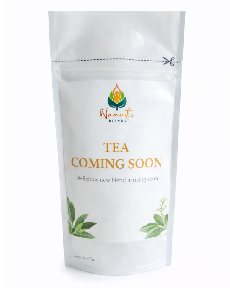 Loose leaf sage herbal tea blend displayed in a minimalist setting with a white mug and neutral background, caffeine free herbal tea with visible dried sage leaves designed for cleansing daily rituals and mindful reset routines, natural loose leaf tea for grounding and clarity, cozy tea aesthetic, herbal tea for self care and energetic reset, wellness tea gift idea, loose leaf tea pouch presentation for calm and balanced lifestyle