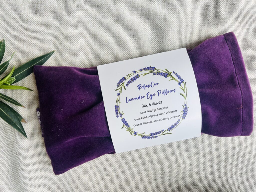self care gift box displayed in a minimalist setting with a white mug and soft neutral tones, curated wellness set featuring herbal tea bags, lavender eye pillow, pillow mist, magnesium bath flakes and wooden spoon, calming spa gift aesthetic, relaxation gift box for stress relief and mindful living, cozy self care ritual set, wellness gift presentation for comfort and peaceful lifestyle
