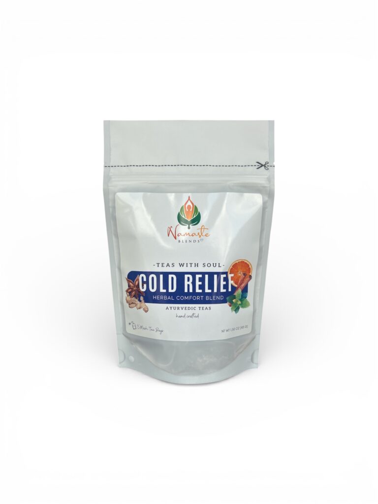 herbal tea bags for cold relief displayed in a minimalist setting with a white mug and neutral background, caffeine free herbal tea sachets with visible botanicals designed for soothing daily wellness rituals during seasonal changes, natural tea bags for cozy routines and mindful living, warm tea aesthetic, herbal tea for comfort and balance, wellness tea gift idea, tea bags presentation for self care and seasonal lifestyle