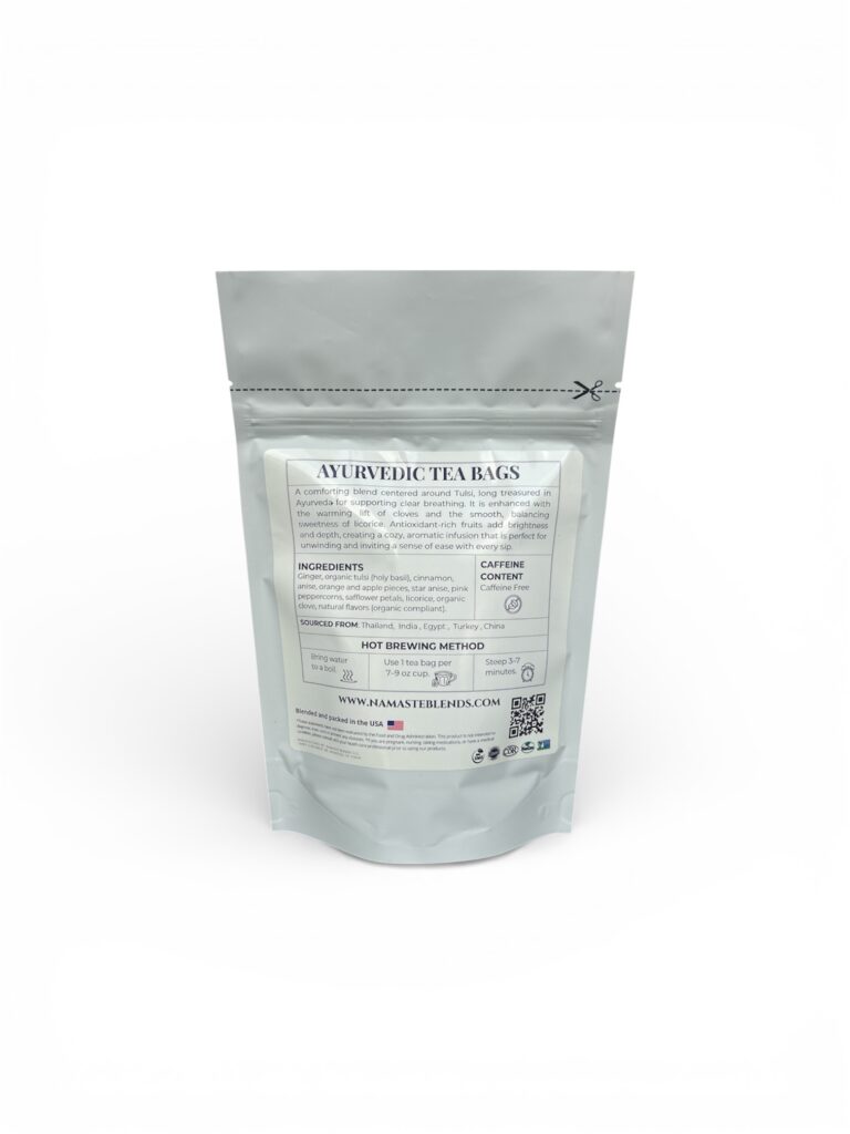 herbal tea bags for cold relief displayed in a minimalist setting with a white mug and neutral background, caffeine free herbal tea sachets with visible botanicals designed for soothing daily wellness rituals during seasonal changes, natural tea bags for cozy routines and mindful living, warm tea aesthetic, herbal tea for comfort and balance, wellness tea gift idea, tea bags presentation for self care and seasonal lifestyle