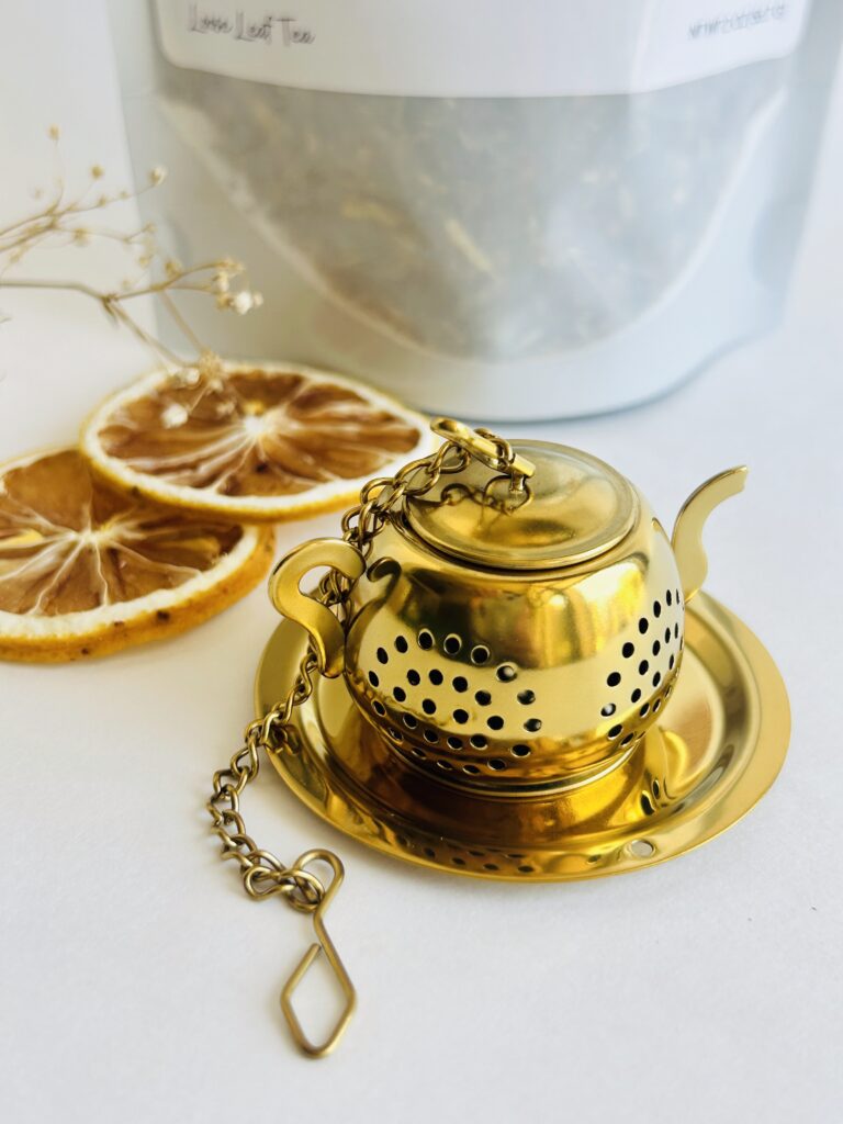 tea cup infuser stainless steel tea strainer for loose leaf tea reusable tea infuser for mug easy tea brewing tool fine mesh tea infuser for herbs tea accessory for tea lovers daily tea ritual tool simple tea setup minimalist tea accessory hot tea brewing infuser